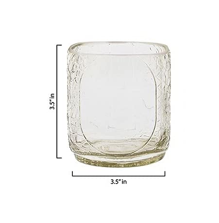 Kavi Top Cut Old Monk Recycled Bottle Platter - Upcycled Serving Tray (Clear)